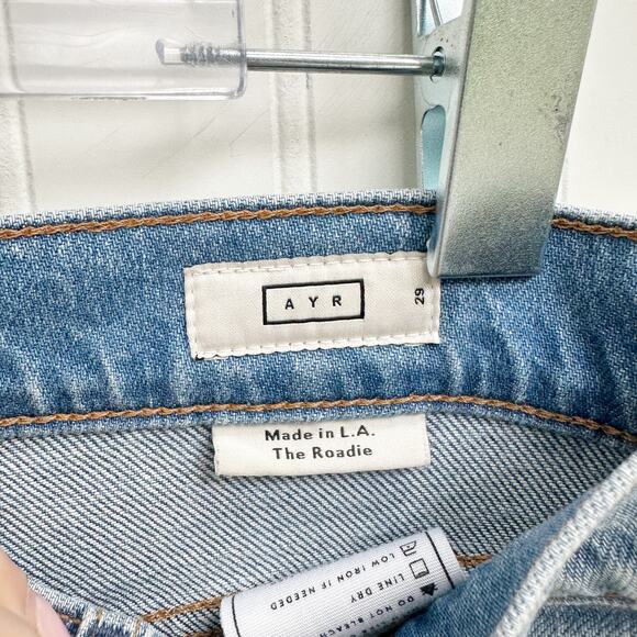 AYR Jeans The Roadie Relaxed Straight Leg Wide High Rise Denim 29 - Picture 5 of 11